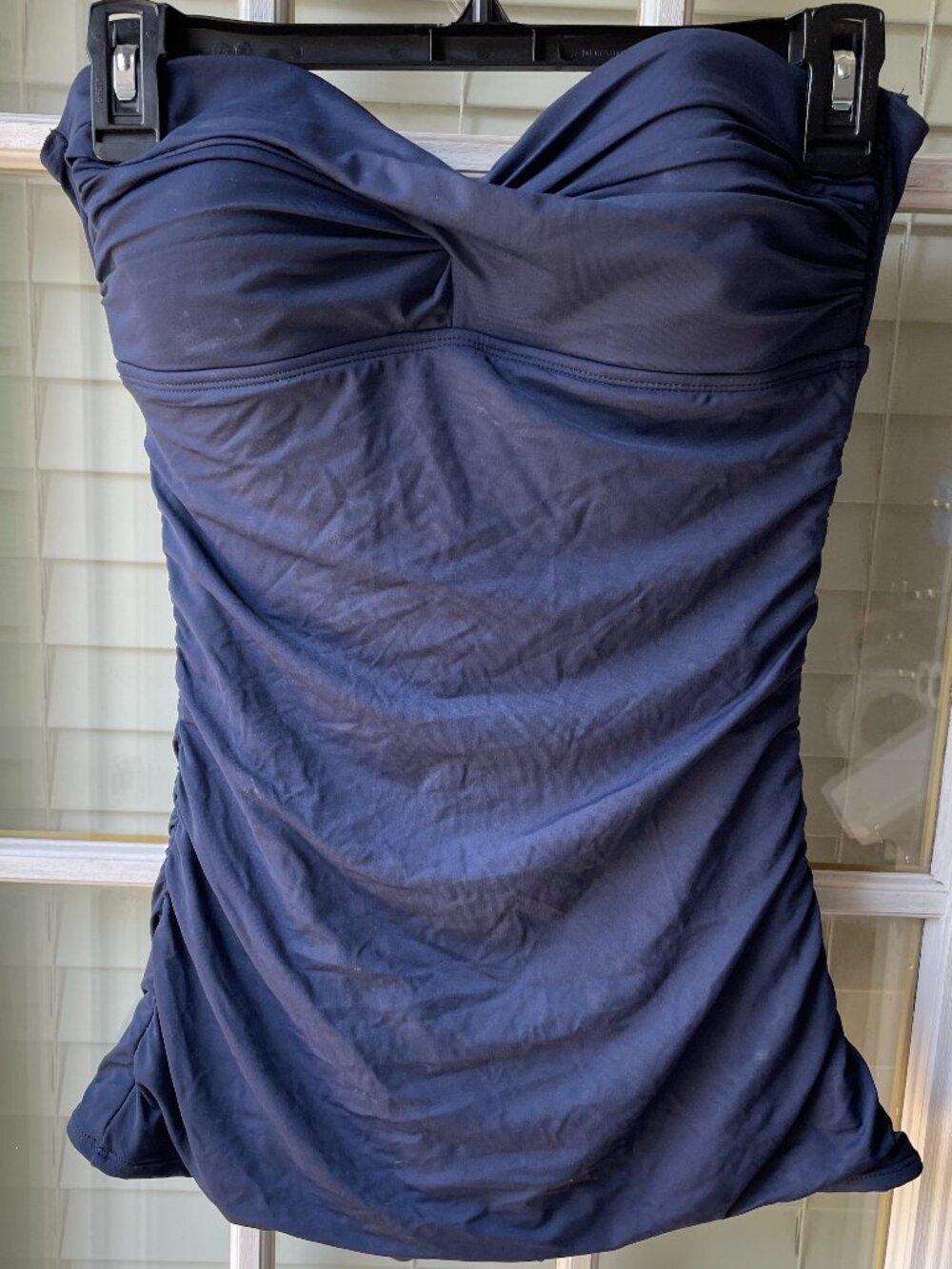Ann Taylor Strapless Navy One Piece Swimsuit